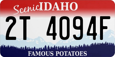 ID license plate 2T4094F