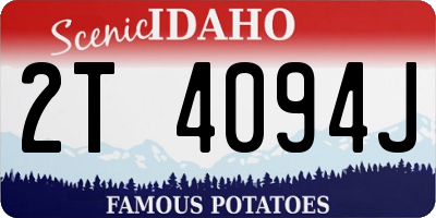 ID license plate 2T4094J