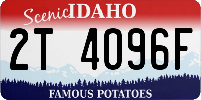 ID license plate 2T4096F