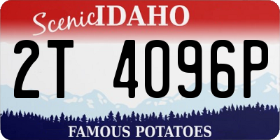 ID license plate 2T4096P