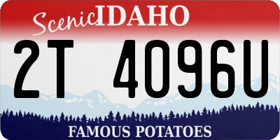 ID license plate 2T4096U
