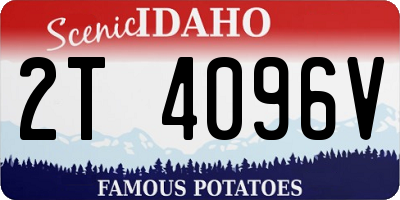 ID license plate 2T4096V