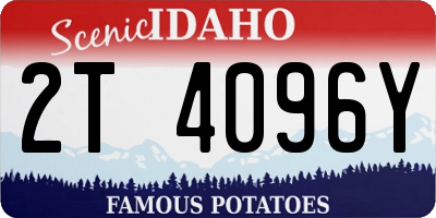 ID license plate 2T4096Y