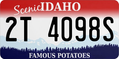 ID license plate 2T4098S