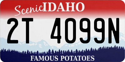 ID license plate 2T4099N
