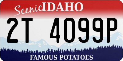 ID license plate 2T4099P