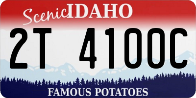 ID license plate 2T4100C
