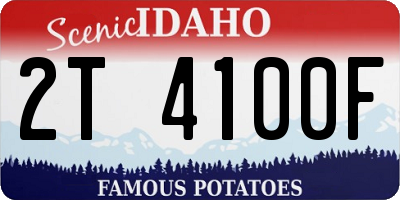 ID license plate 2T4100F