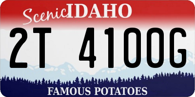 ID license plate 2T4100G