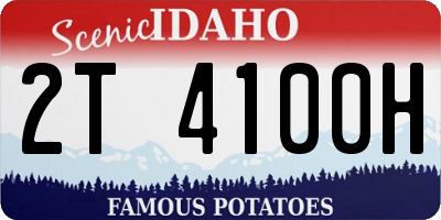 ID license plate 2T4100H