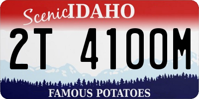 ID license plate 2T4100M