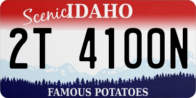 ID license plate 2T4100N
