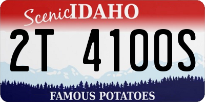 ID license plate 2T4100S