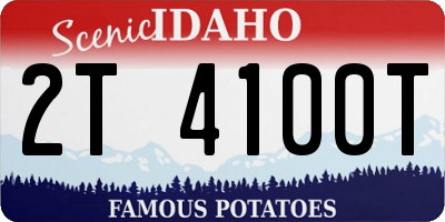ID license plate 2T4100T