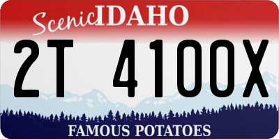 ID license plate 2T4100X