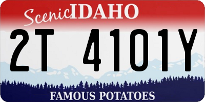 ID license plate 2T4101Y