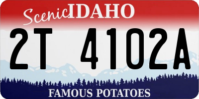 ID license plate 2T4102A