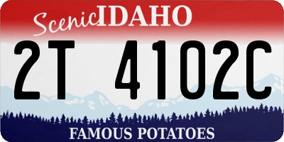 ID license plate 2T4102C