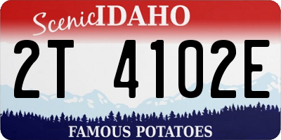 ID license plate 2T4102E