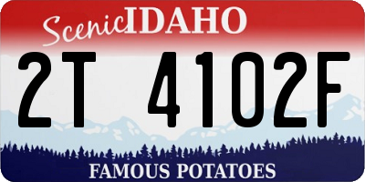 ID license plate 2T4102F