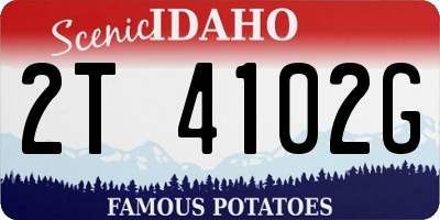 ID license plate 2T4102G