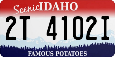 ID license plate 2T4102I