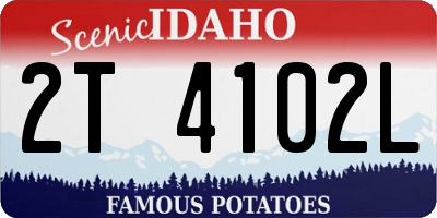 ID license plate 2T4102L