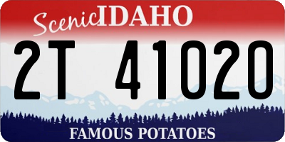 ID license plate 2T4102O