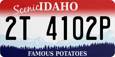 ID license plate 2T4102P