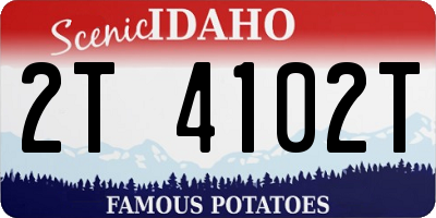 ID license plate 2T4102T