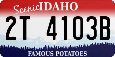 ID license plate 2T4103B