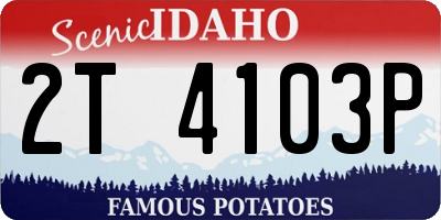 ID license plate 2T4103P