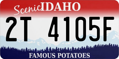 ID license plate 2T4105F