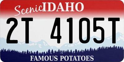 ID license plate 2T4105T