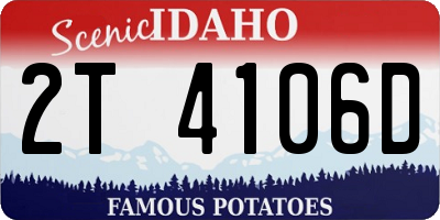 ID license plate 2T4106D