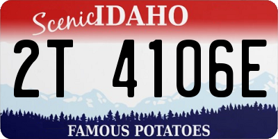 ID license plate 2T4106E