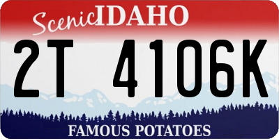ID license plate 2T4106K