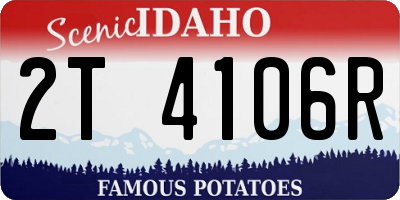 ID license plate 2T4106R