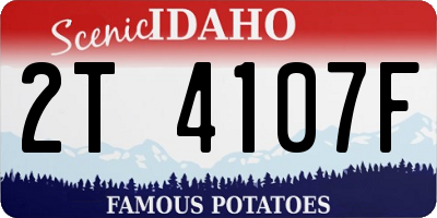 ID license plate 2T4107F