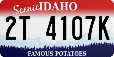 ID license plate 2T4107K