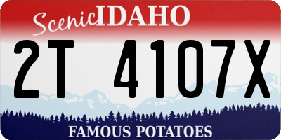 ID license plate 2T4107X