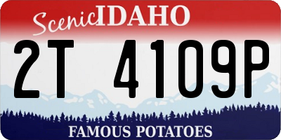 ID license plate 2T4109P