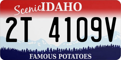 ID license plate 2T4109V