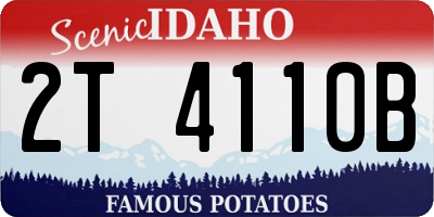 ID license plate 2T4110B