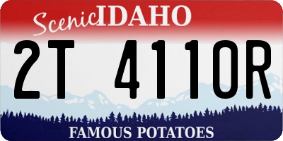 ID license plate 2T4110R