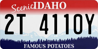 ID license plate 2T4110Y