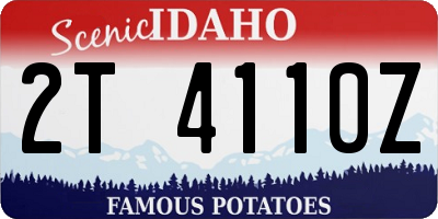 ID license plate 2T4110Z
