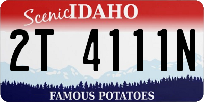 ID license plate 2T4111N