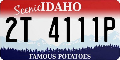ID license plate 2T4111P