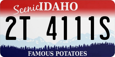 ID license plate 2T4111S